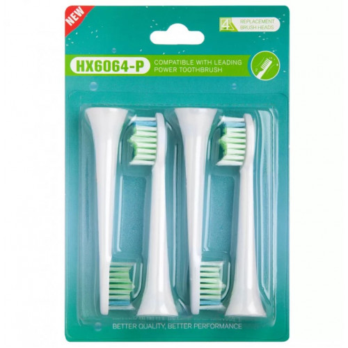 Насадки для большинства популярных электрических зубных щеток D.Fresh HX6064-P, 4 шт.